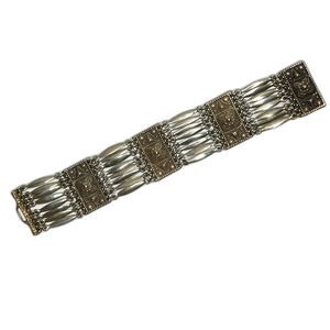 Vintage Sterling Silver Panel Bracelet